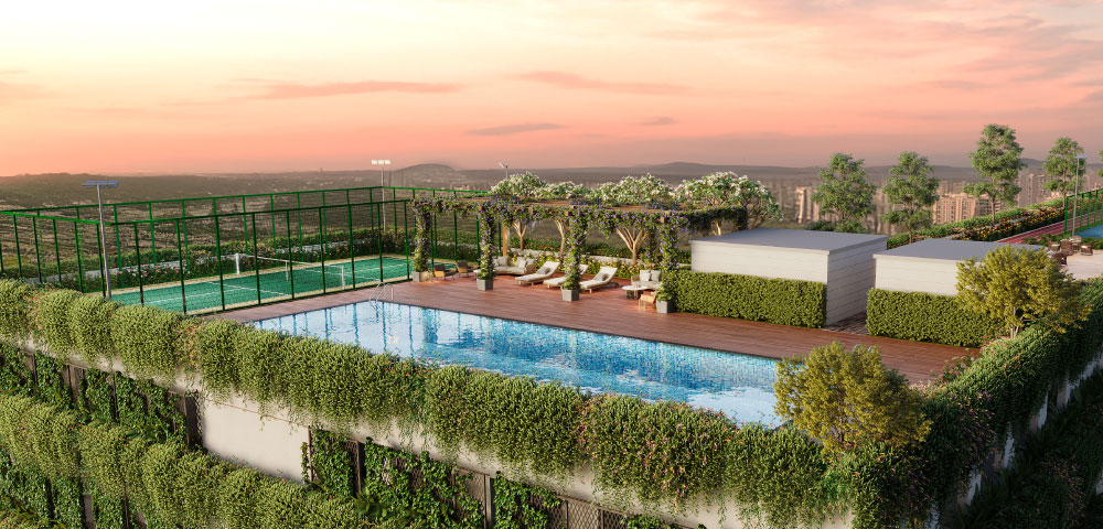 Lodha Altero Rooftop Pool